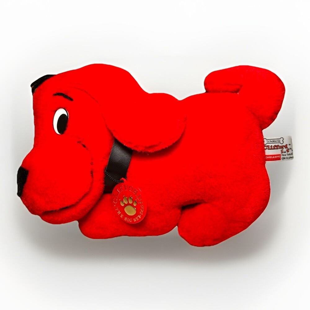 Clifford the Big Red Dog Plush Scholastic Tag Red Puppy Stuffed Animal Toy 9"